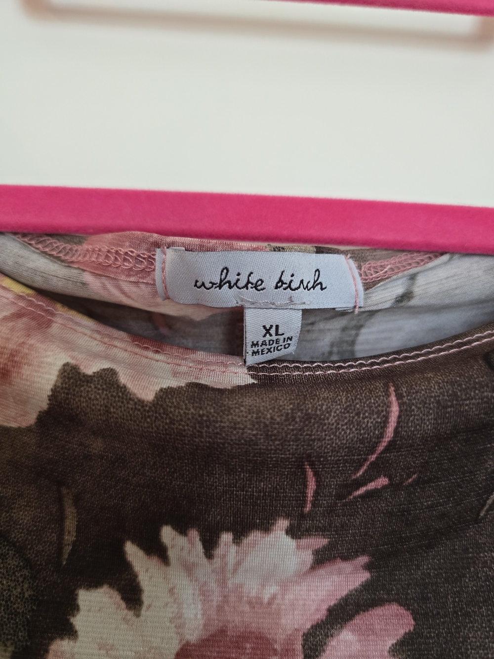 white birch Brown Tunic with Pink Floral Print - Picture 4 of 5